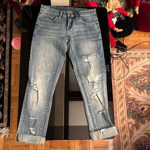 Casual Blue Boyfriend Jeans